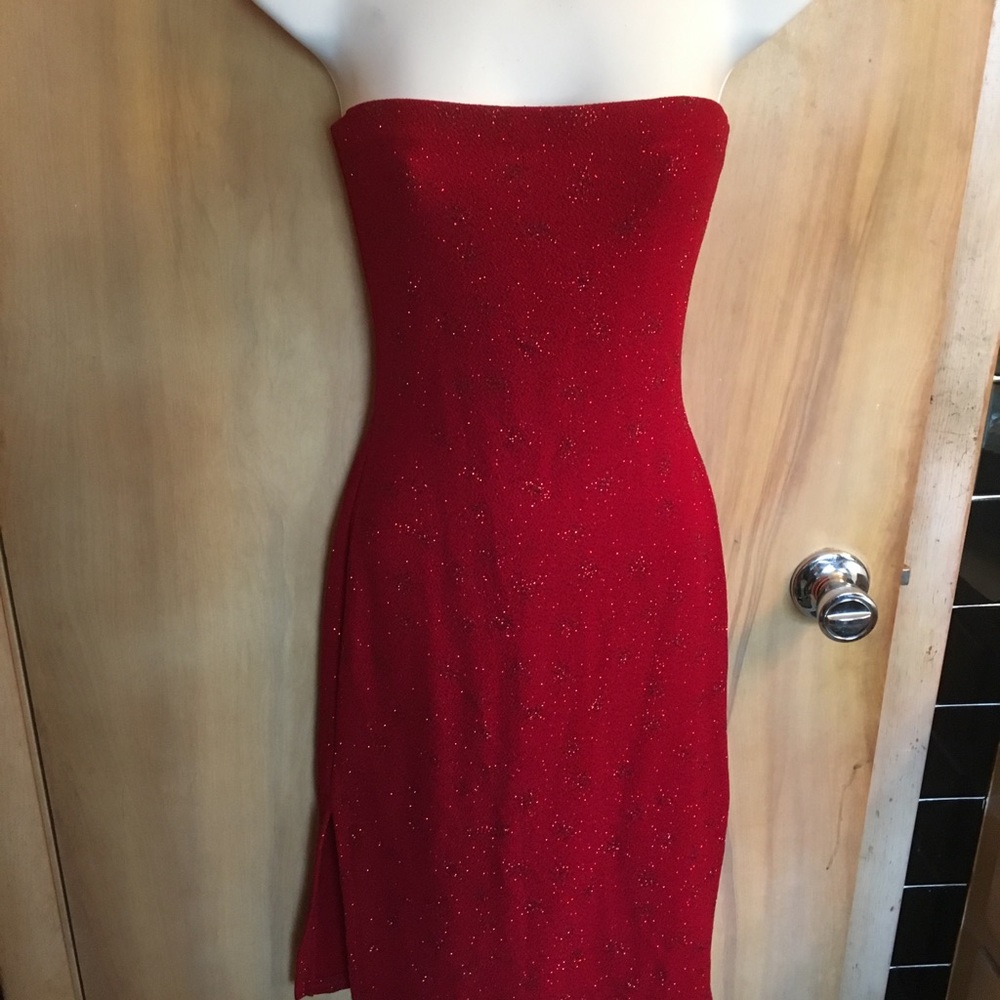 Charlotte Russe Strapless Red dress.